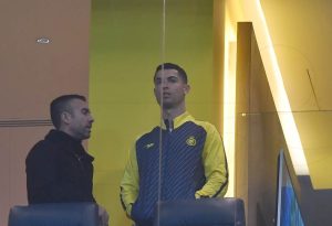 انفعال رونالدو في مباراة النصر والطائي