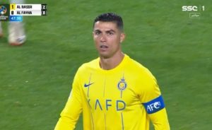 بالفيديو: هدف كريستيانو الخرافي في مرمي الفيحاء ولكن للحكم رأي اخر.