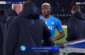 بالفيديو: هدف أوسيمن العالمي الذي أنقذ فريقه من الخسارة أمام برشلونة وردة فعل المدرب العجيبه.