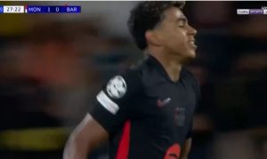 هدف لامين يامال الرائع ضد موناكو في دوري أبطال أوروبا.