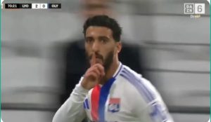 هدف سعيد بن رحمة الحاسم من اول لمسة بعد نزوله في مرمي اولمبياكوس بالدوري الاوروبي