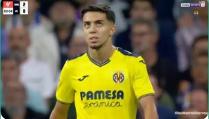 "In the video: The incredible skill of Moroccan player Ilias Akhomach against Mendy, a player from Real Madrid."