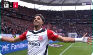 The stunning goal by Omar Marmoush against Bayern Munich today in the Bundesliga.