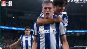 The legendary goal by Real Sociedad in the final seconds of the match against Atletico Madrid.