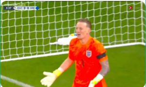 Colwill, the England player, saves his goal in a miraculous and astonishing way.