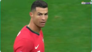 The incredible moment that happened with Ronaldo in front of Poland's goal and the reaction of Issam Chaouali.