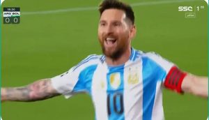 Messi's world-class goal against Bolivia and his surprising reaction after the match commentator's words