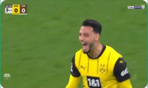 Ramy Bensebaini's fabulous goal with his team, Borussia Dortmund, in the German League