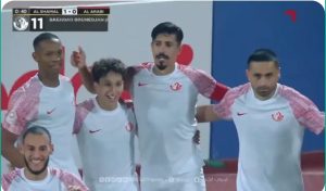 Baghdad Bounedjah's very quick goal, just 25 seconds after the start of the match between Al-Arabi and Al-Shamal
