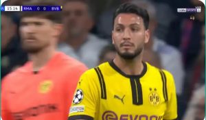 Borussia Dortmund's amazing goal against Real Madrid after a fantastic touch from Algerian Ramy Bensebaini