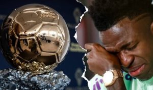 Right now I don’t have anything to say but all I can say is that FIFA is biased”, Vinicious jnr broke down in tears as He lost Balon d’ior race to Rodri