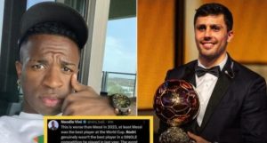 Fans call out 2 Real Madrid players who have not’ supported Vinicius online after the’ failure of Ballon d’Or