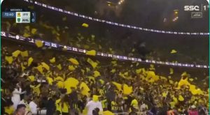 A strange shot from Al-Ittihad fans and an imaginative reaction from Riyad Mahrez and the players