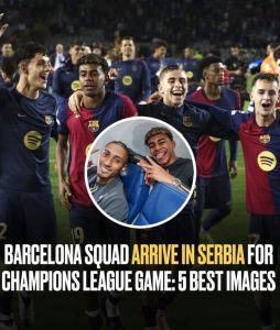 Barcelona squad arrive in Serbia for Champions League game: 5 best images