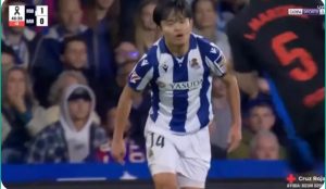 Japanese Kubo shocked and surprised all the fans of the Spanish League with a strange historical scene in front of Barcelona players.