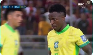 Watch the penalty kick that Vinicius Junior missed in an unbelievable manner in the match between Venezuela and Brazil in the World Cup qualifiers.