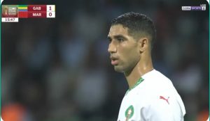 The imaginary free kick carried out by Achraf Hakimi, which announced a global goal, caused a terrible silence in all of Gabon.