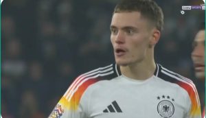 Watch the non-area free kick scored by a German player against Bosnia and Herzegovina in the European Nations League today