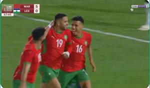 Watch the imaginative method used by Youssef En-Nesyri to score Morocco's sixth goal against Lesotho