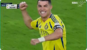 Cristiano Ronaldo's amazing goal that made the entire Al-Nasr Stadium stand up from its seat and shake the stands in a hysterical manner