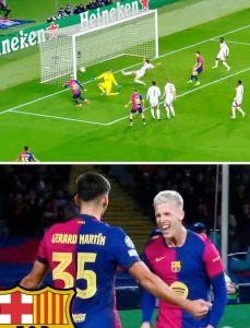 Dani Olmo with a wonderful finish 😍 Gerard Martin with an assist