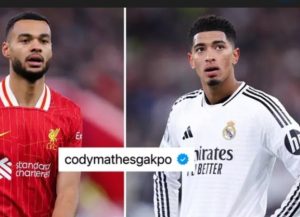 Liverpool fans think Cody Gakpo fired shot at Jude Bellingham with Instagram post after Real Madrid win
