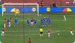 All physicists and logicians will demand the cancellation of the European League and the banning of Algerian Badr Eddine Bouanani for life because of this illogical goal.