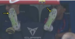 Messi’ written underneath the shoes of Lamine Yamal v Las Palmas – spotted