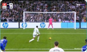 Bellingham's imaginary penalty kick, which became the talk of the hour around the world because of the exceptional method he used to execute this strange kick.