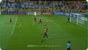 What Moroccan Ashraf Ben Sharqi did in this scene made Egyptian Mahmoud Trezeguet enter history as the first player to score a goal with intention only and without touching the ball.