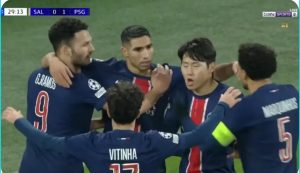 Watch the myth that Achraf Hakimi did in Paris Saint-Germain's first goal against Salzburg