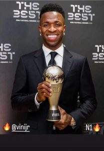Real Madrid’s Vinicius Jr. claims prestigious FIFA award months after being snubbed for the Ballon d’Or and opting for a boycott