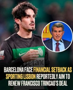 Barcelona face financial setback as Sporting Lisbon reportedly aim to renew Francisco Trincao’s deal