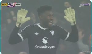 The legendary corner kick that will cause Cameroonian goalkeeper Onana to retire after the magic that the Wolverhampton player used to execute it directly into the goal.