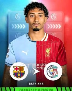 Raphinha’s Future could be In Manchester city or Liverpool