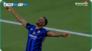 Inter Milan's second missile goal against Atalanta in the Italian Super Cup semi-final today
