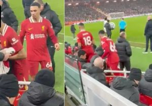Reporter in Anfield press box reveals Liverpool fan’s foul-mouthed comment at Trent Alexander-Arnold and it speaks volumes