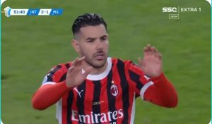 Watch the legendary free kick scored by Theo Hernandez against Inter and will be immortalized in the history of the Italian Super Cup.