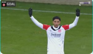 Watch Omar Marmoush's global goal with Frankfurt today and the historic behavior he did after the goal
