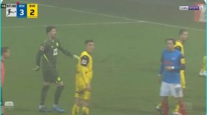 Watch the amazing goal that was scored against Borussia Dortmund while the goalkeeper came out at the last second