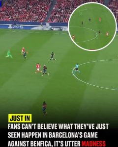 Barcelona concede one of the worst goals of the season against Benfica and fans can’t believe what happened