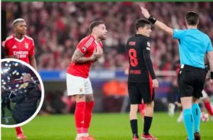 Benfica vs Barcelona descends into chaos as players fight in the tunnel with ‘police having to intervene’