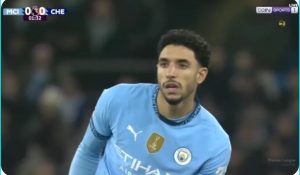 The historic first touch from the Egyptian Omar Marmoush, which terrified all the English Premier League clubs after only the first 60 seconds of his participation with Man City.