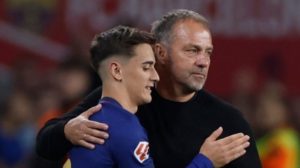 Gavi surprises Hansi Flick in yesterday’s match against Valencia and asks the coach to include his teammate instead of him