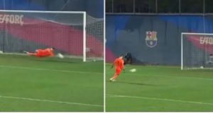Barcelona youth goalkeeper Aron Yaakobishvili saves penalty then scores Panenka to seal dramatic Copa del Rey win