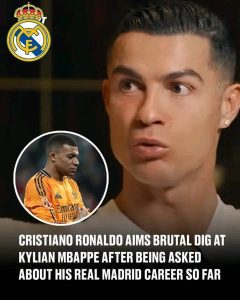 Cristiano Ronaldo aims brutal dig at Kylian Mbappe after being asked about his Real Madrid career so far