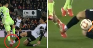 Disgrace’: Fans react after referee ignores Valencia player’s brutal tackle on Pedri