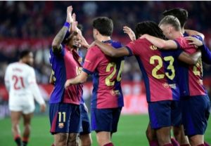 Barcelona star ig,nites the atmosphere in the locker room after tonight’s match against Sevilla