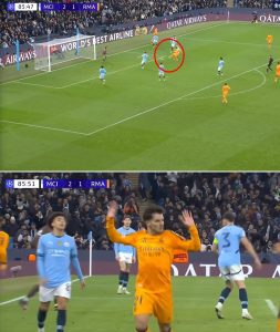 BRAHIM DÍAZ IN TWO MINUTES OFF THE BENCH TO MAKE IT 2-2 REAL MADRID RIGHT AFTER HAALAND GAVE CITY THE LEAD