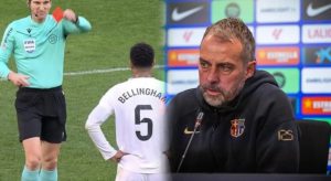 Hansi Flick (Barça coach) blasts Jude Bellingham after Osasuna, defends the referee!